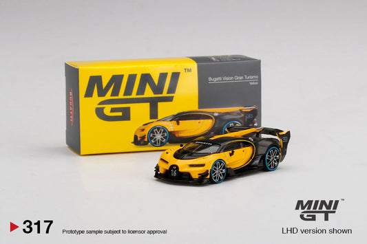 HE Bugatti Vision Gran Truism Yellow MiJo Exclusive Mini GT #317