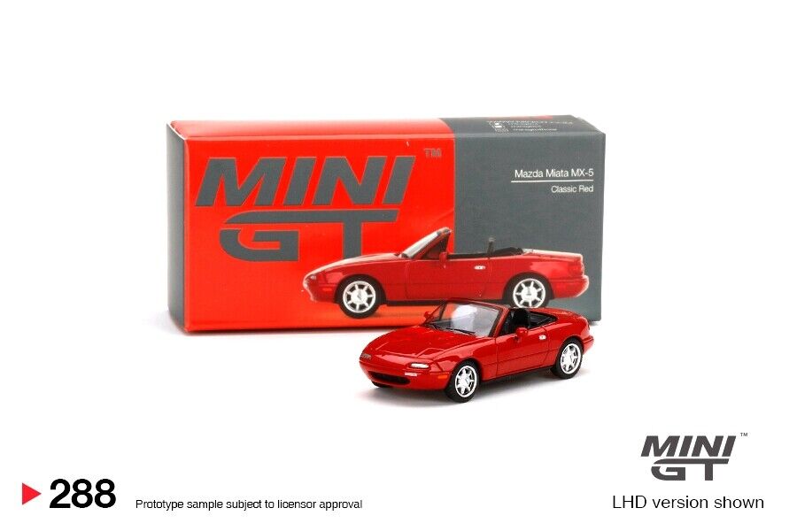 HE MINI GT 288 Mazda Miata MX-5 (NA) Classic Red 1/64