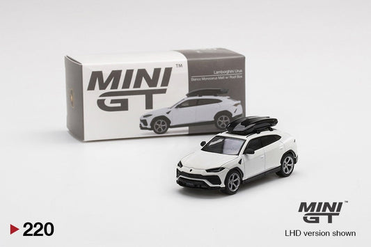 HE Lamborghini Urus Bianco Monocerus Matt w/ Roof Box MiJo Exclusive Mini GT #220