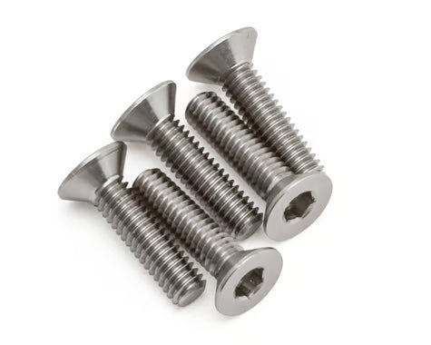 73208-5 1UP Racing 2.5mm Titanium Pro Duty Flat Head Screws (5) (2.5x8mm)