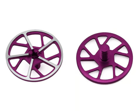 80103 1UP Racing Tenfold UltraLite Aluminum Wing Screws (Purple) (2)