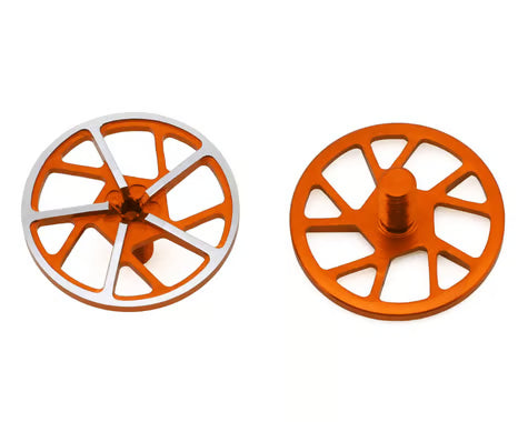 80106 1UP Racing Tenfold UltraLite Aluminum Wing Screws (Orange) (2)