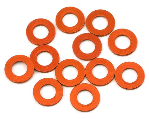80351 1UP Racing 3x6mm Precision Aluminum Shims (Orange) (12) (0.25mm)