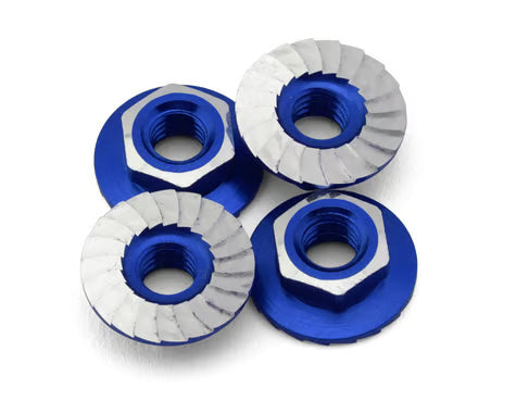 870101 1UP Racing 4mm "Lockdown" Serrated Aluminum Wheel Nuts (Dark Blue) (4)