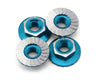 870201 1UP Racing 4mm "Lockdown" Serrated Aluminum Wheel Nuts (Bright Blue) (4)
