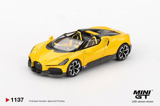 HE MGT01137 Mini GT Bugatti W16 Mistral Yellow #1137