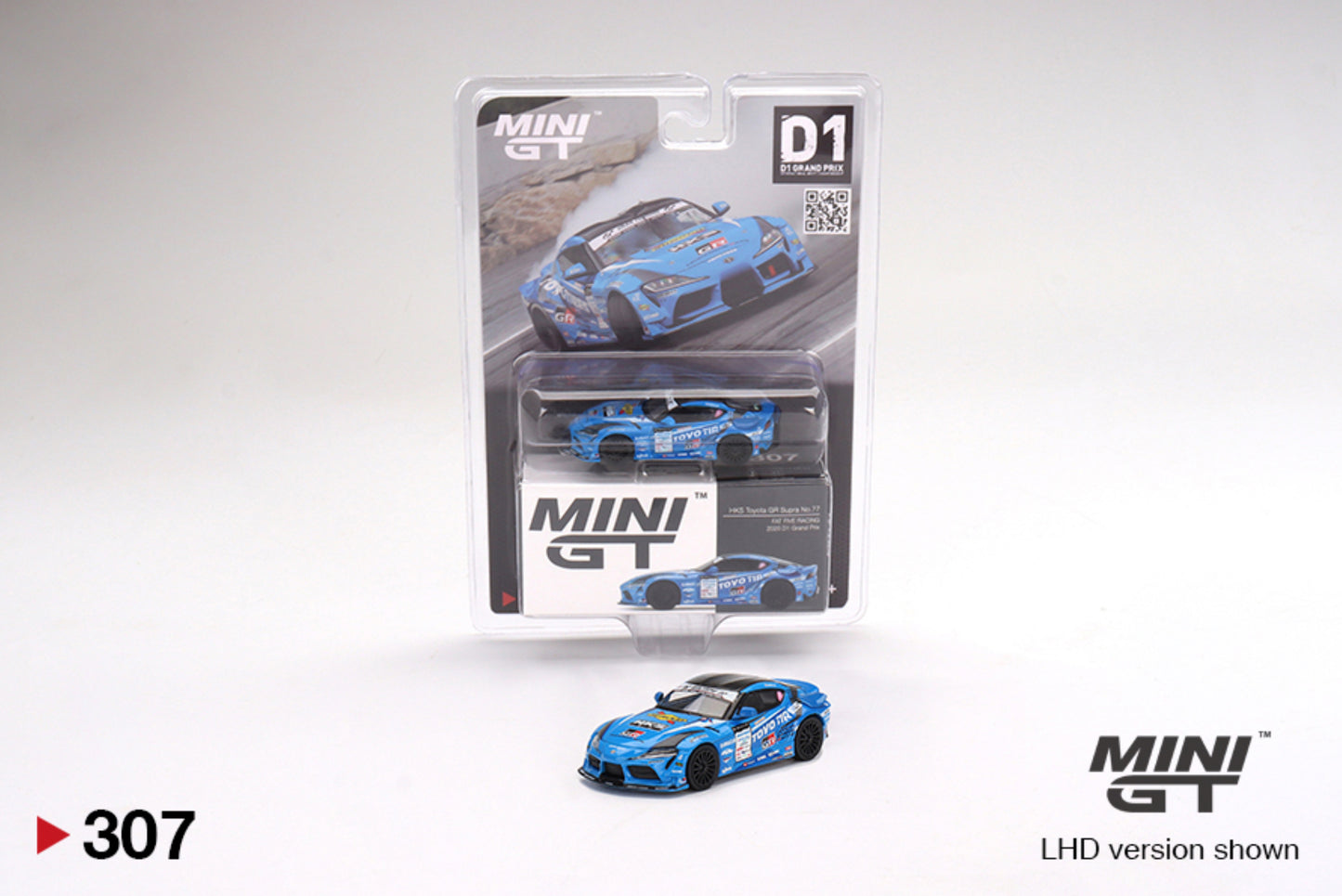 HE Mini Gt 307 HKS Toyota GR Supra No.77 FAT FIVE RACING 2020 D1 Grand Prix