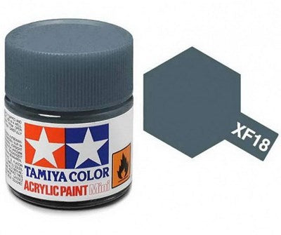 Tamiya XF-18 Flat Medium Blue Acrylic Paint (10ml)