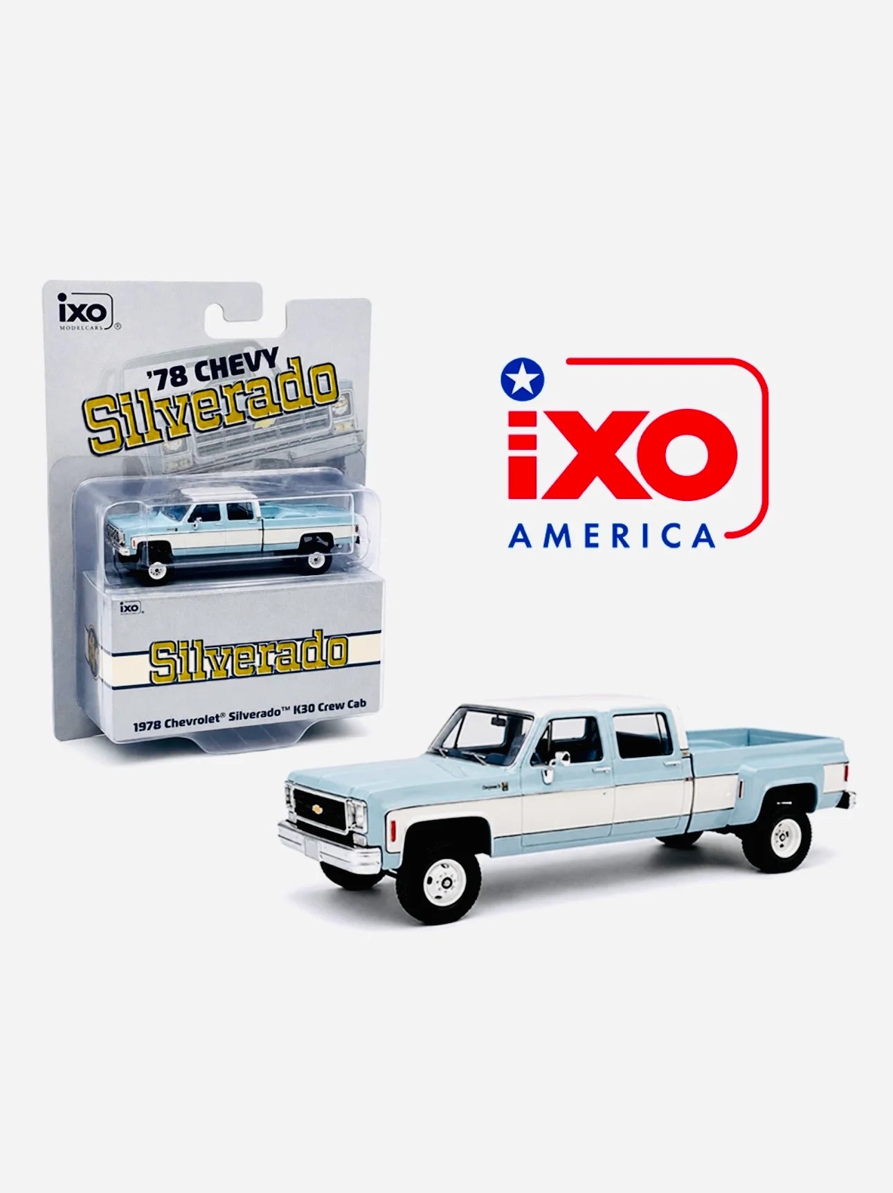 HE IA64007 iXO Modelcars 1:64 Scale 1978 Chevrolet Silverado K30 Crew Cab