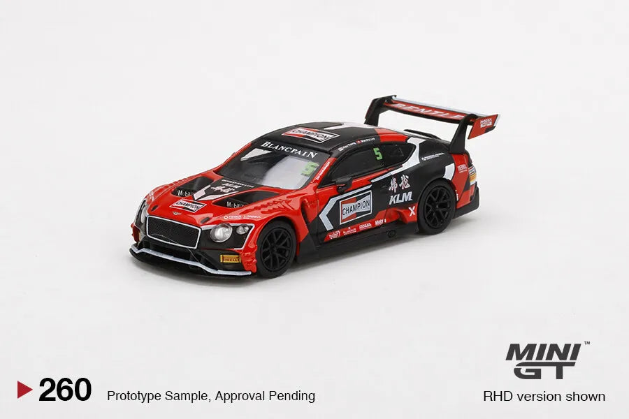 HE MINI GT 260 1/64 Bentley Continental GT3 #5 CHAMPION 2018 Blancpain GT Asia