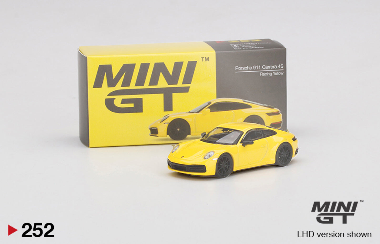 HE Mini Gt 252 Porsche 911 Carrera 4S Racing Yellow