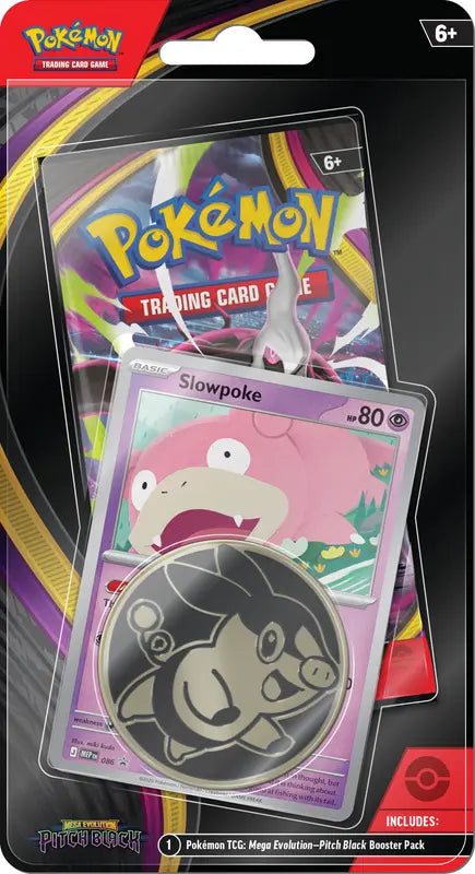 Pokémon Mega Evolution Pitch Black Checklane Blister Pack With Foil Card and Coin