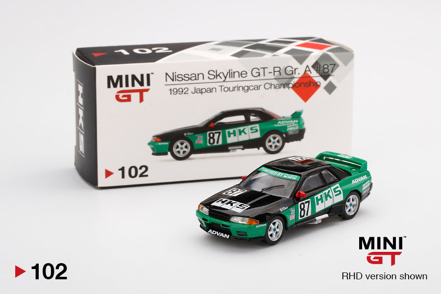 HE Nissan Skyline GT-R R32 Gr. A #87 KHS 1992 Group A MiJo Exclusive Mini GT #102