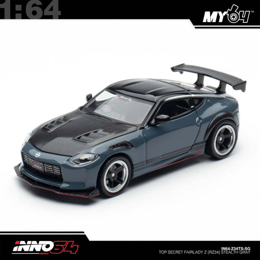 HE Z34TSSG Inno64 1/64 Top Secret Fairlady Z RZ34 Stealth Grey