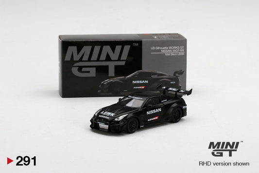 HE LB Silhouette WORKS GT Nissan 35GT-RR Matte Black LBWK MiJo Exclusive Mini GT #291