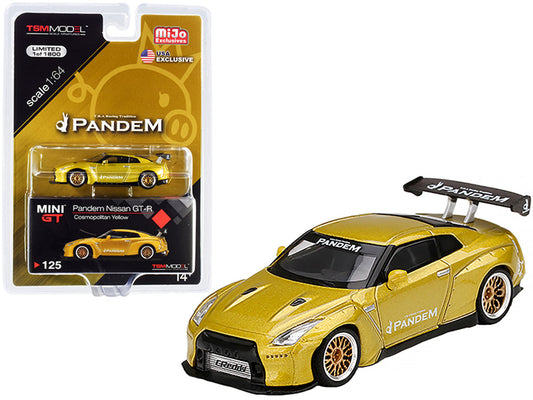 HE Pandem Nissan GT-R Cosmopolitian Yellow MiJo Exclusive #125 Mini GT