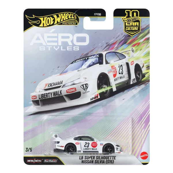 HE Hot Wheels Premium Aero Styles LB Super Silhouette Nissan Silvia (S15) 3/5