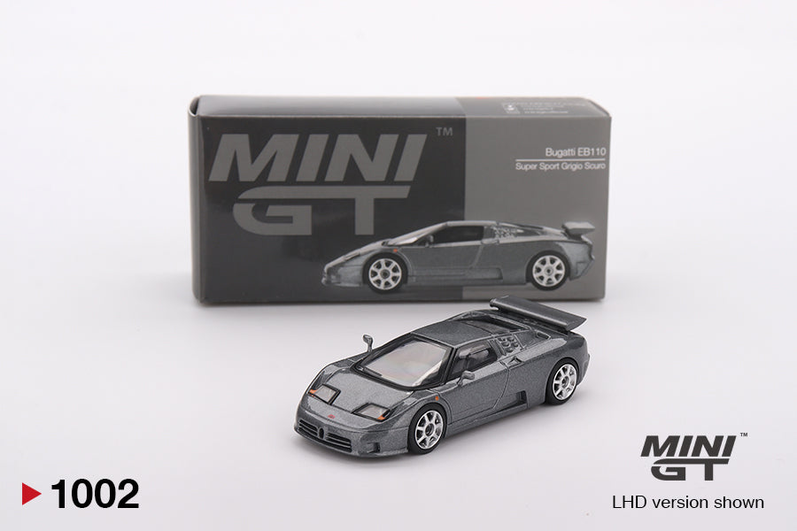 Mini GT Bugatti EB110 - Super Sport Grigio Scuro