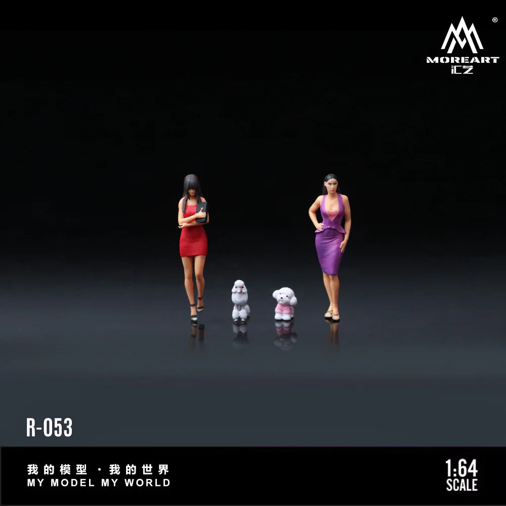 Moreart Dog Walking Girl Doll Set