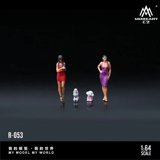 Moreart Dog Walking Girl Doll Set