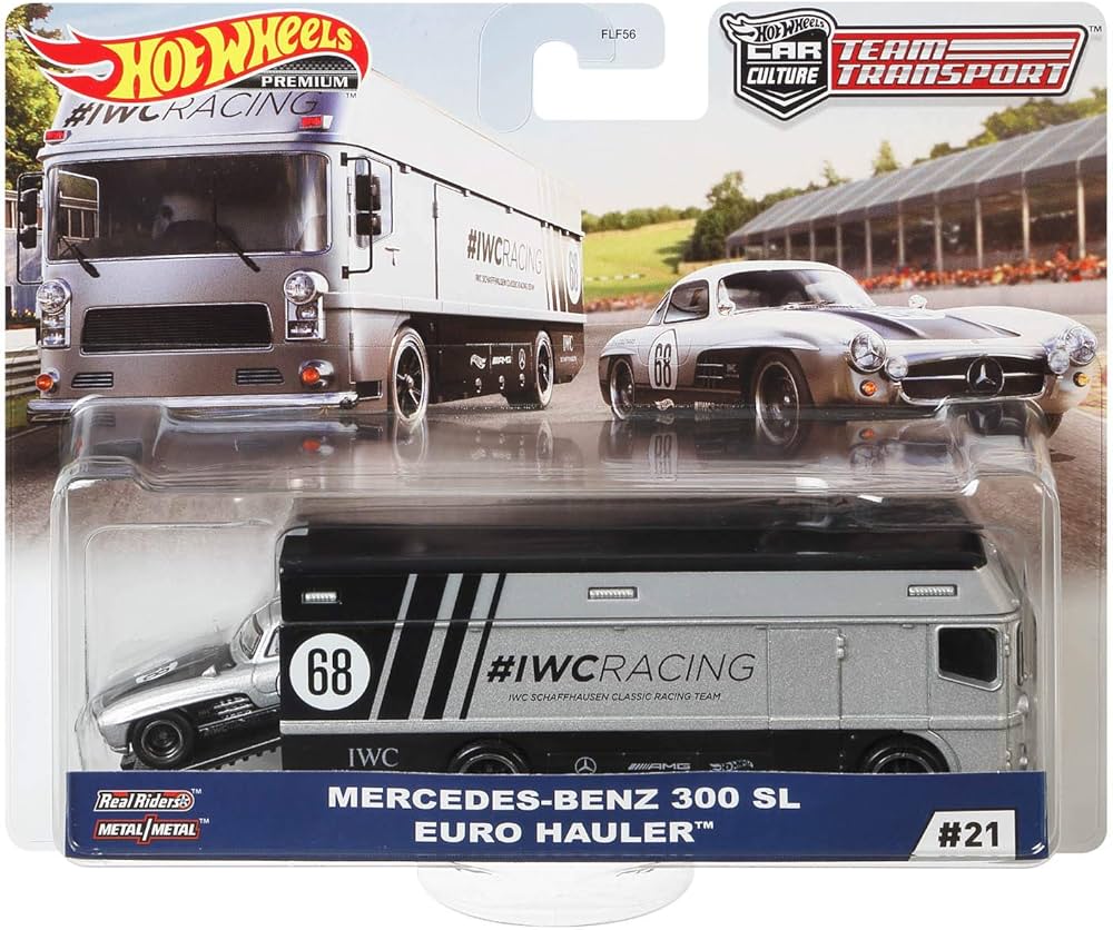 Hot Wheels Premium Team Transport Mercedes-Benz 300 SL Euro Hauler