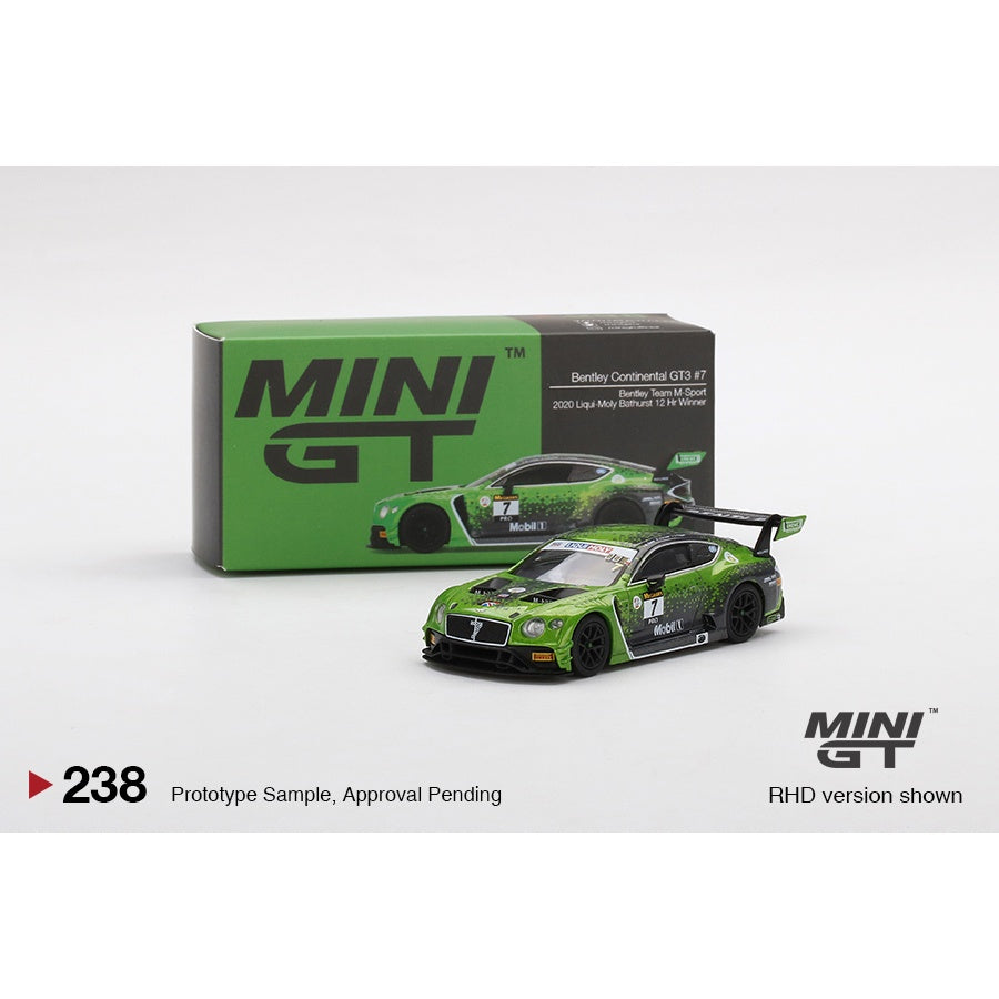 HE MINI GT #238 1/64 Bentley Continental GT3 #7 2020 Liqui-Moly Bathurst 12 Hrs Winner