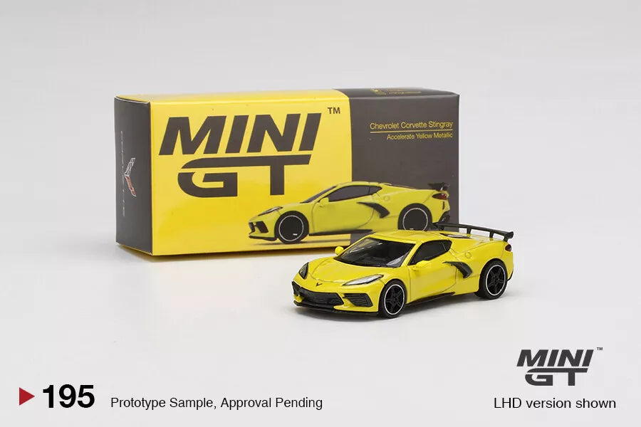 HE Mini GT Chevrolet Corvette Stingray Accelerate Yellow Metallic #195