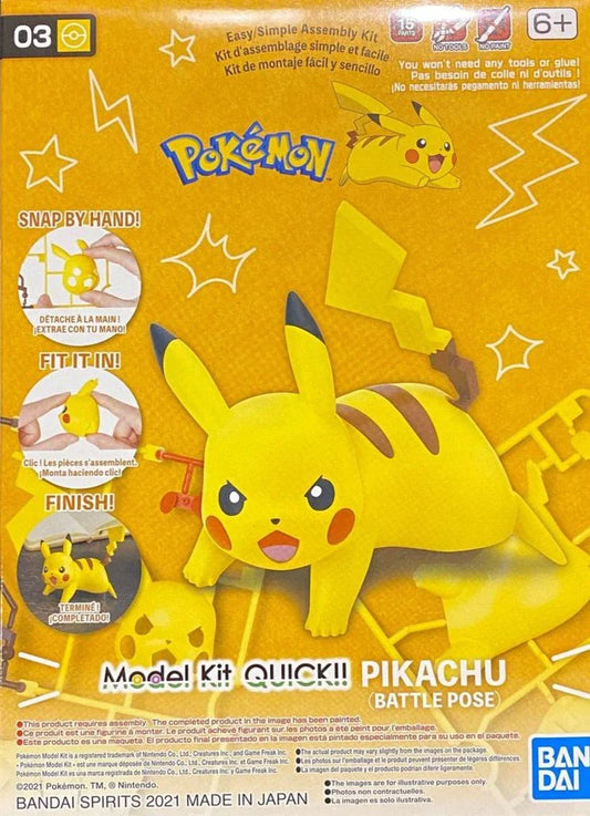 Pokemon Model Kit Quick!! 03 PIKACHU (Battle Pose)