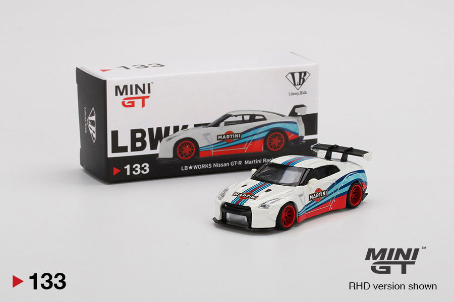 HE LB WORKS Nissan GT-R (R35) Martini Racing #133 Mini GT MiJo Exclusive