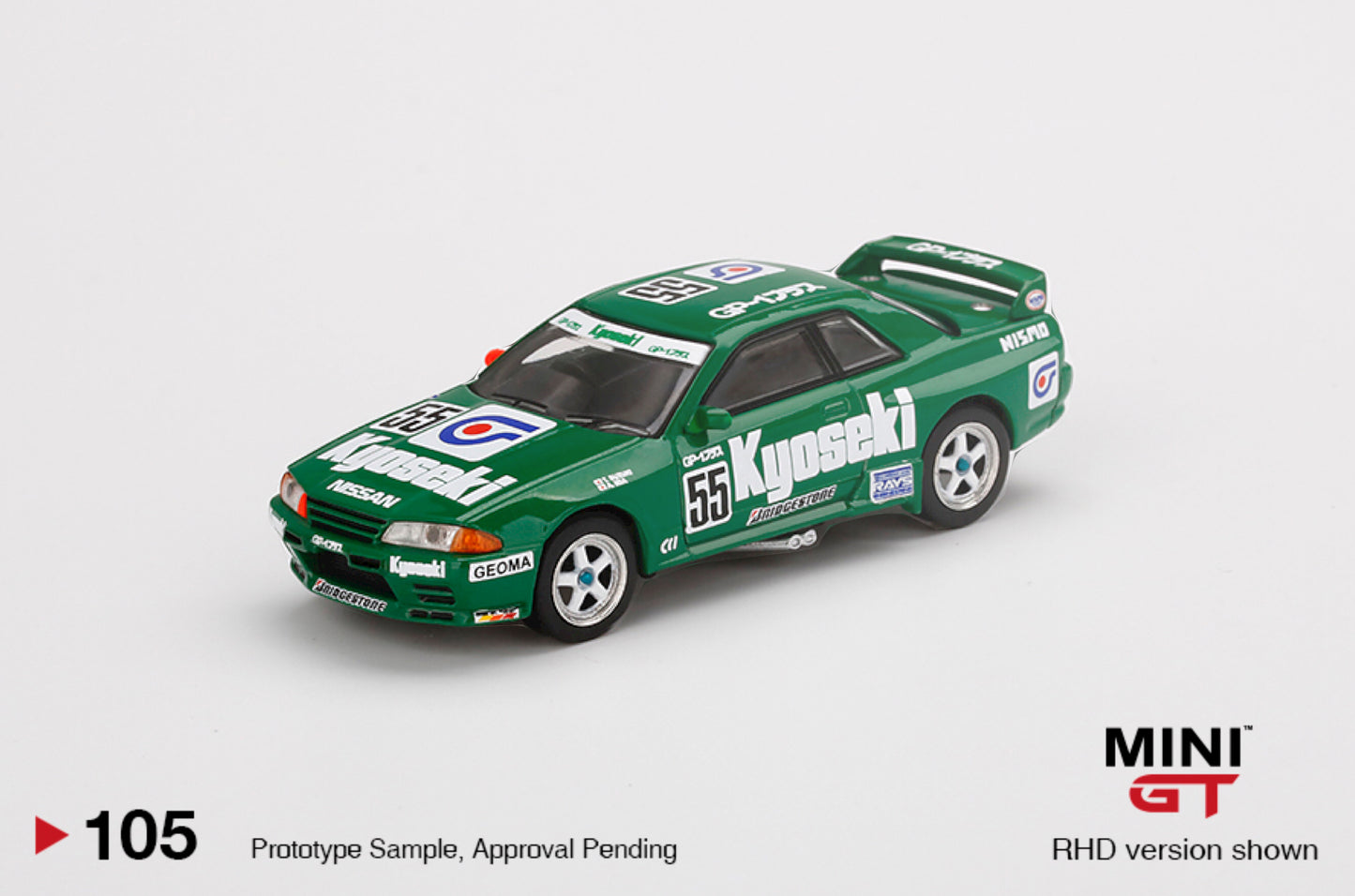 HE Mini GT 105 Nissan Skyline GT-R (R32) Gr. A #55 Kyoseki