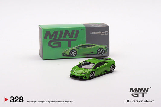 HE MINI GT 328 1/64 LAMBORGHINI HURACAN EVO VERDE MANTIS