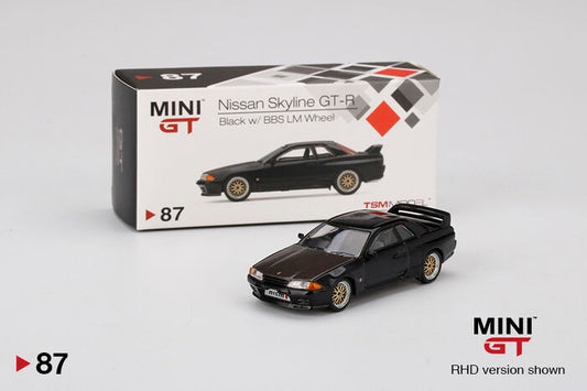 HE Mini Gt 87 Nissan GT-R (R32) Black w/ BBS LM Wheel