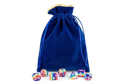 8001 FanRoll Velvet Dice Bag With Satin Liner 6"x8" (Assorted Colors)