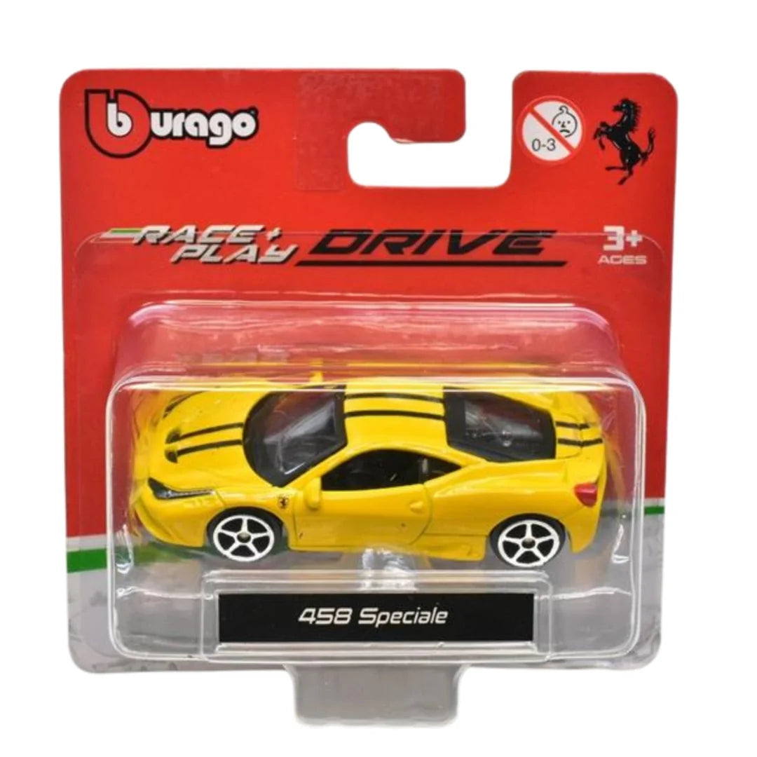 HE Bburago Ferrari 458 Speciale Race + Play 1/64 Scale