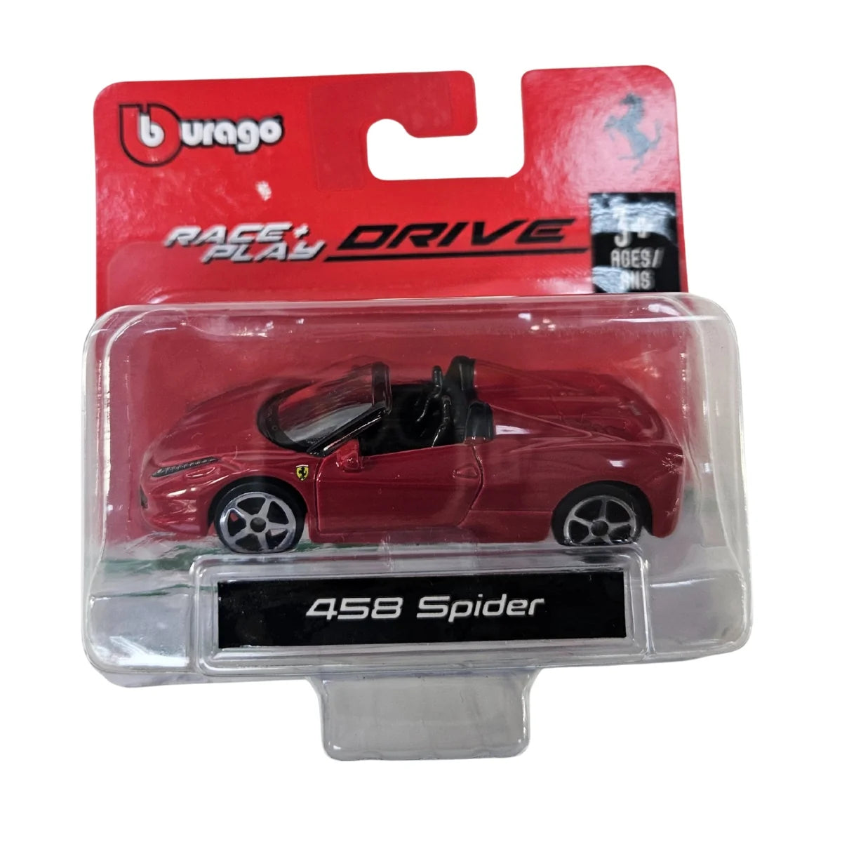 HE Bburago Ferrari 458 Spider Race + Play 1/64 Scale