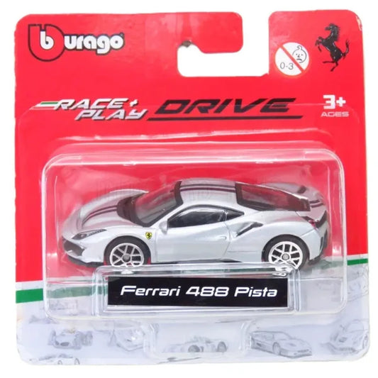 HE Bburago Ferrari 488 Pista Race + Play 1/64 Scale