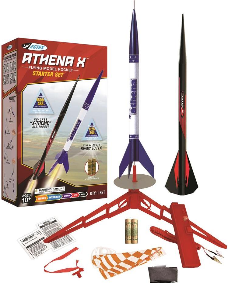 RP Estes Athena X Flying Model Rocket Starter Set