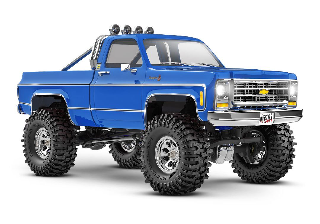 TRA97064-1BLUE Traxxas TRX-4M High Trail Edition Crawler With Chevrolet K10 Pickup Body 1/18 Scale 4x4