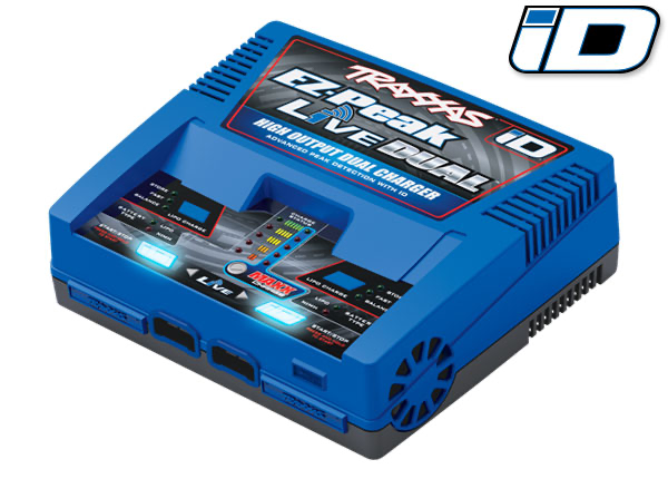 TRA2973 Traxxas Charger, EZ-Peak Live Dual, 200W, NiMH/LiPo with iD Auto