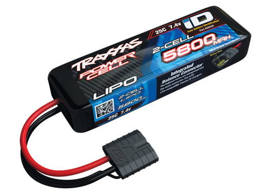 TRA2843X Traxxas 5800mAh 2S 7.4V 25C LiPo iD Connector Soft Case