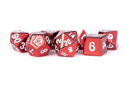 MDG 16mm Metal Poly Dice Set Red