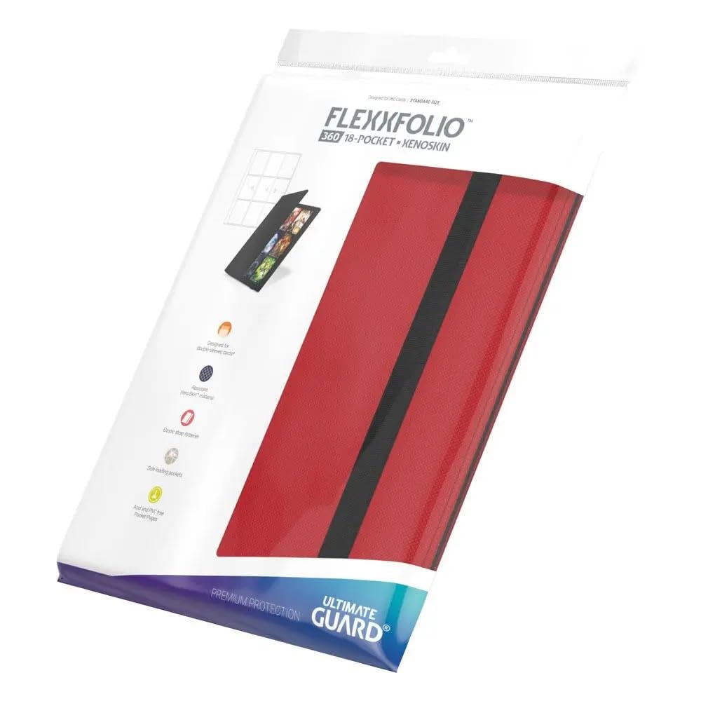 Ultimate Guard Premium Protection Flexxfolio 360 18-Pocket Xenoskin Red