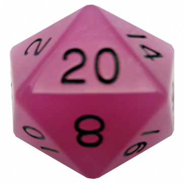 MDG 35mm Mega Acrylic d20 Glow Purple