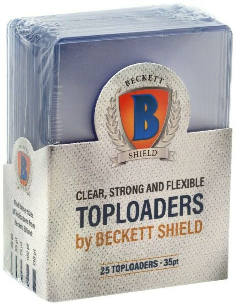 25 Beckett Shield Clear Strong And Flexible Top Loaders (35pt)