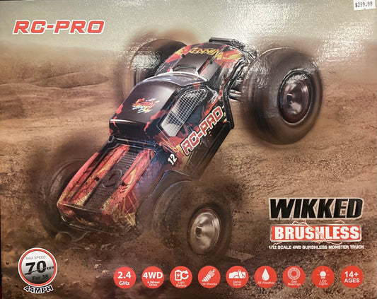 RP Wikked Brushless 1/12 Scale 4WD Brushless Monster Truck