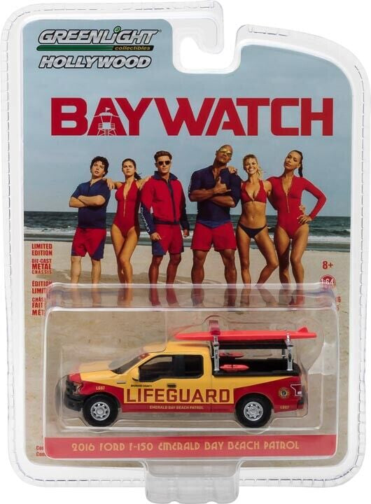 GreenLight Hollywood BayWatch 2016 Ford F-150 Emerald Bay Beach Patrol