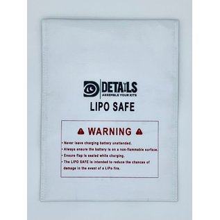 HDT00001 Hobby Details Lipo Battery Safe Bag White 23x30CM