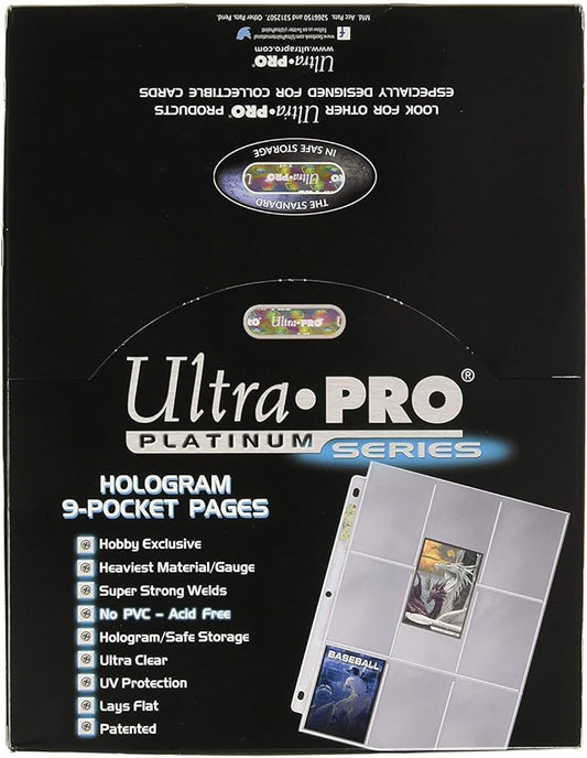 Ultra Pro Platinum Series 9 Pocket Pages (100)