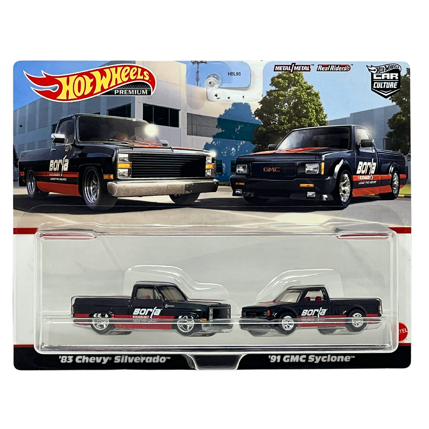 HotWheels Premium Car Culture ‘83 Chevy Silverado ‘91 GMC Syclone