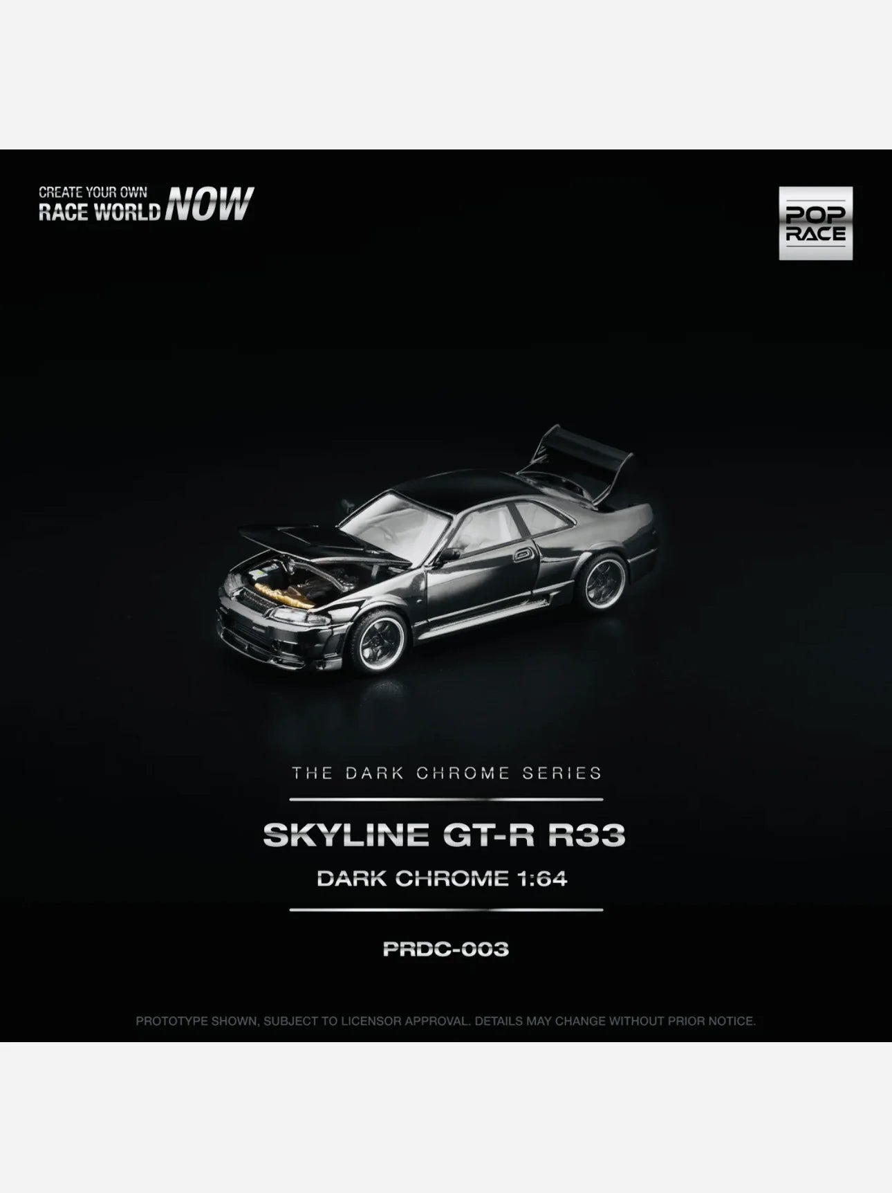 HE PRDC003 Pop Race The Dark Chrome Series GTR R33 400R 003